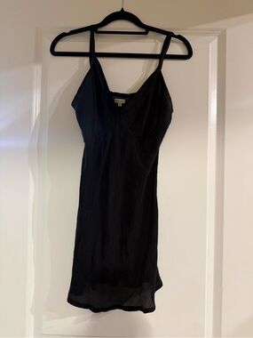 Chan Luu Black V-Neck Slip Top